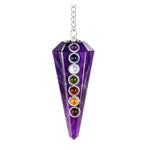 Amethyst Pendulum with Chakra Beads