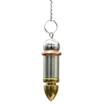 Metal Brass Pendulum - Gold Silver Copper 4 Piece Bullet (MP84)