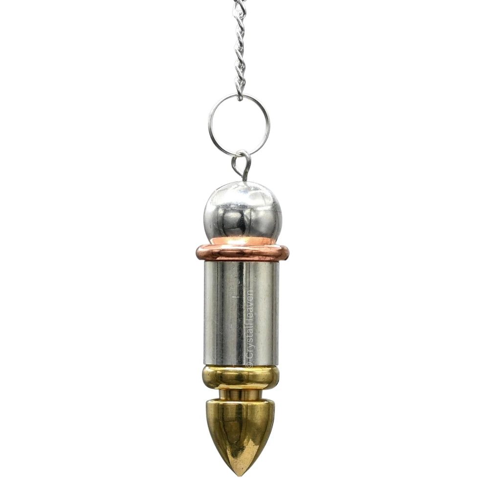 Metal Brass Pendulum - Gold Silver Copper 4 Piece Bullet (MP84)
