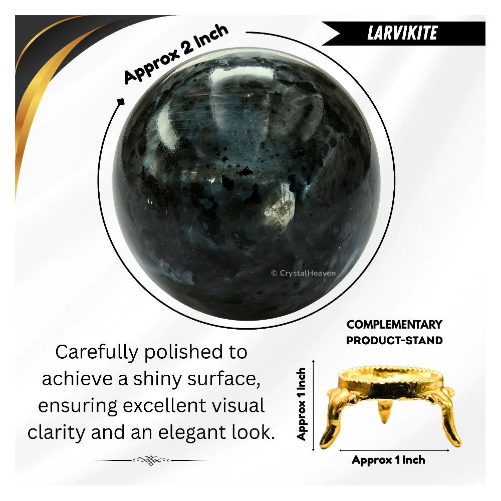 Larvikite Sphere (2 Inch)