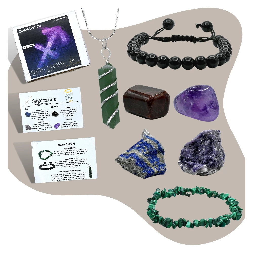Sagittarius Healing Crystals and Stones Premium Set
