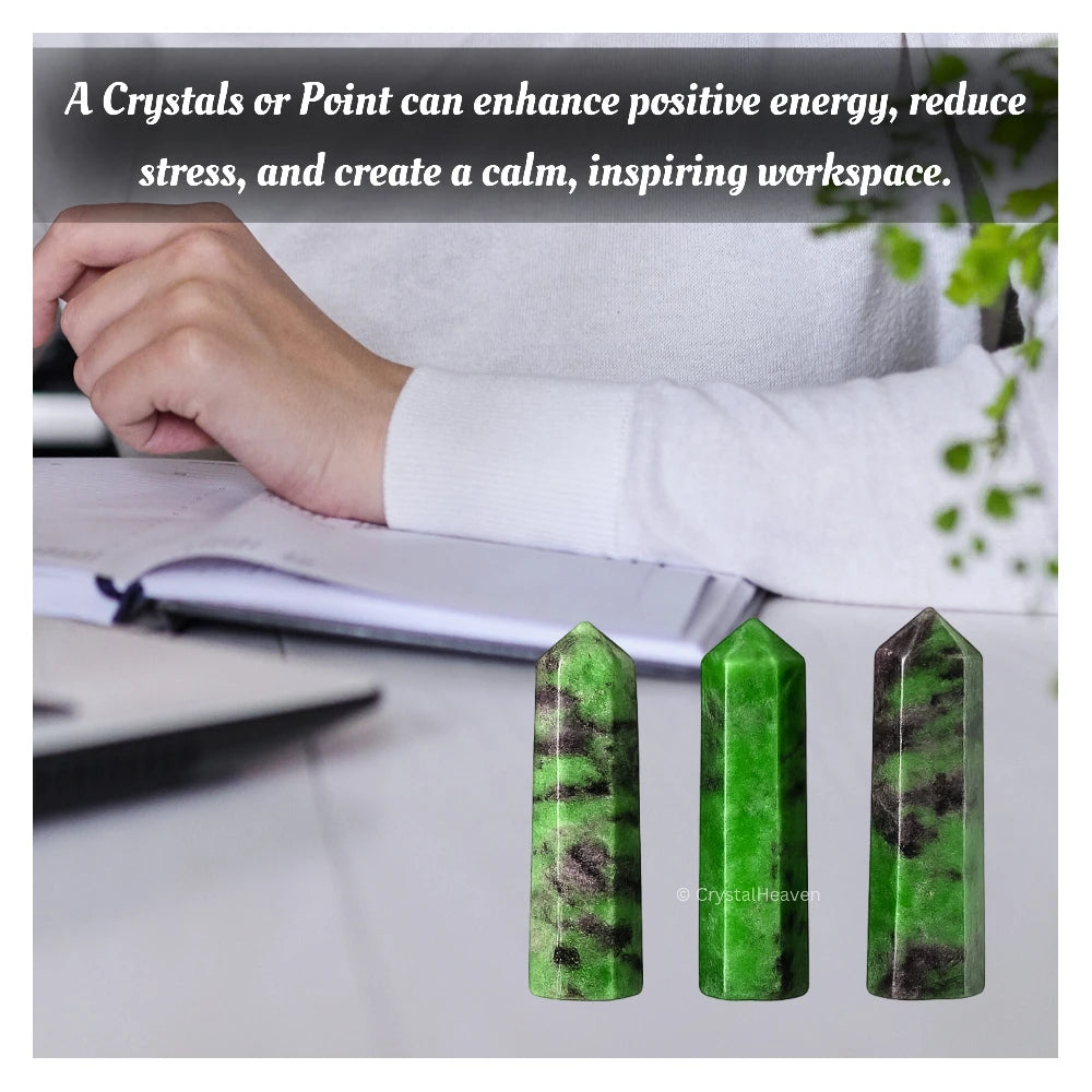 Ruby Zoisite Pencil Points (Set of 10)