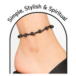 Lava Stone Anklet (Hand Knotted)