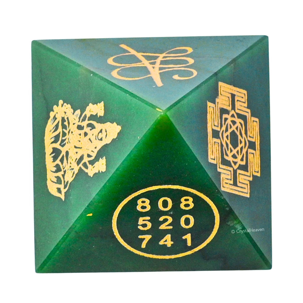 Laxmi Zibu Money Pyramid - Green Aventurine Crystal Pyramid