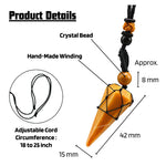 Yellow Jasper Pendulum Pendant Necklace (Macrame)