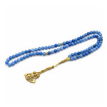Blue Aventurine Crystal Tasbih (Gold)