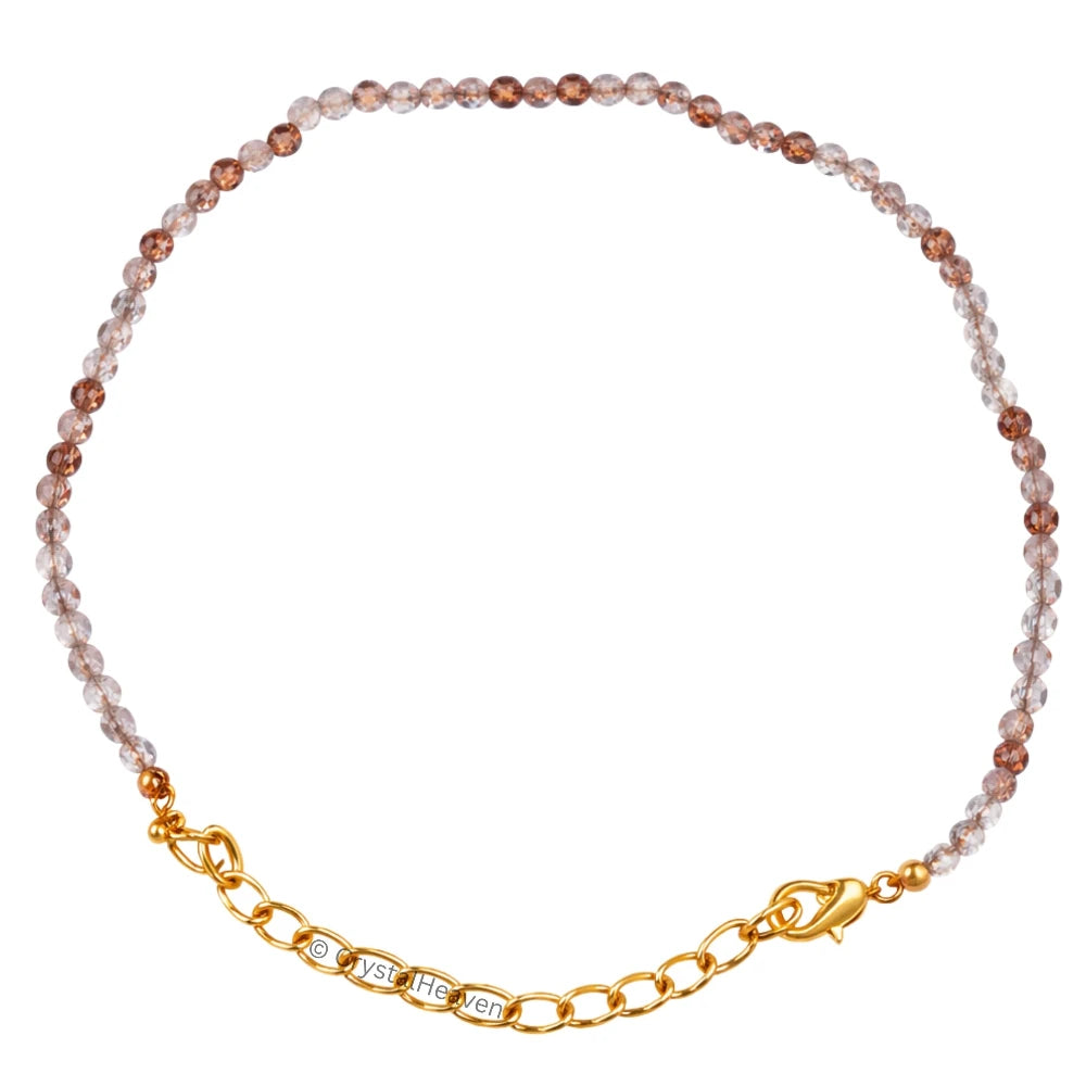 Copper Rutilated Quartz Bracelets - 2mm Faceted Beads (Gold)