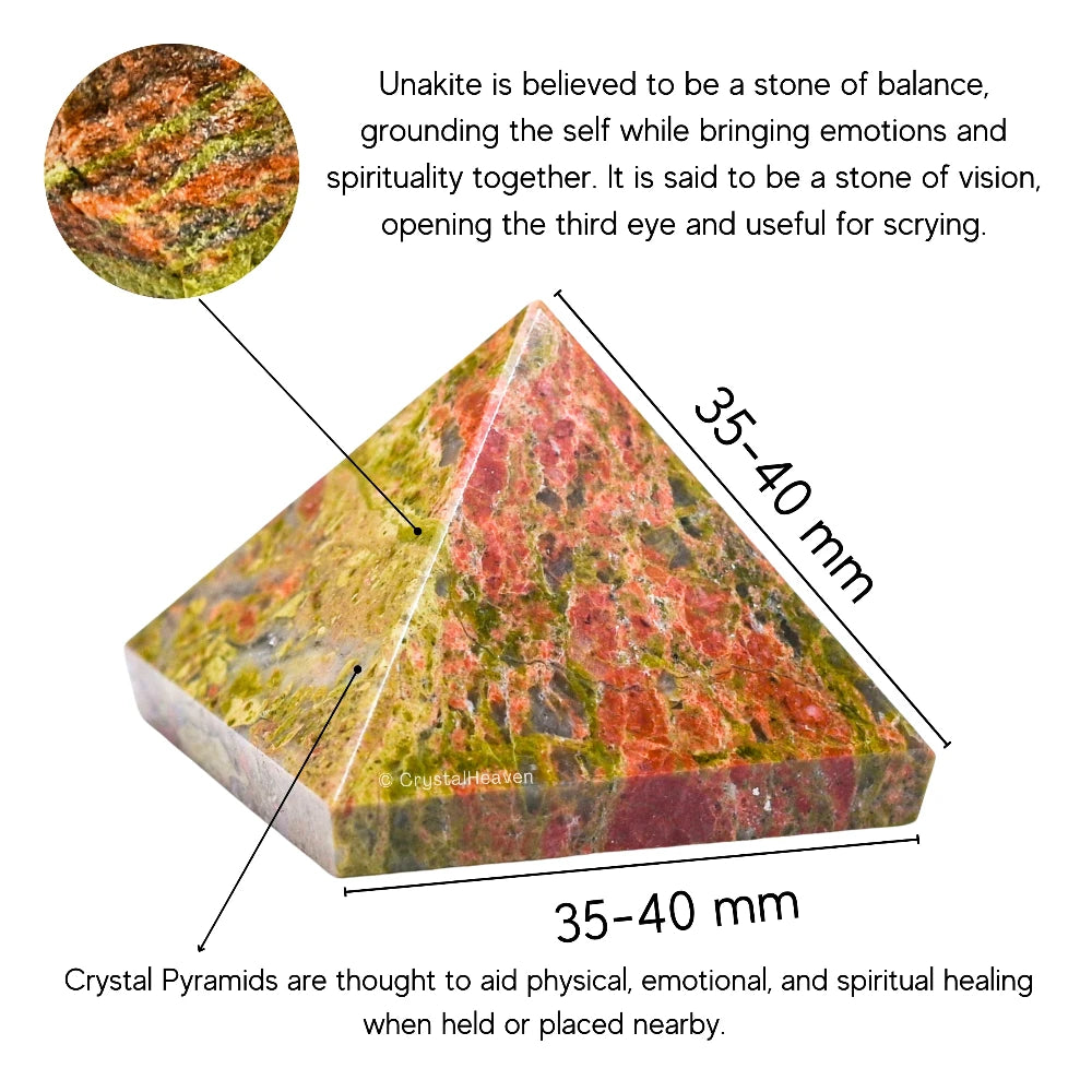 Unakite Pyramid (1.5 Inch)