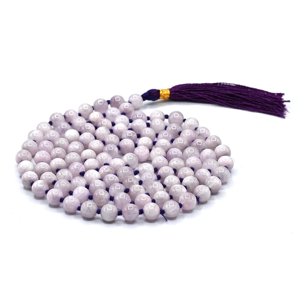 Kunzite Japa Mala (Hand Knotted)