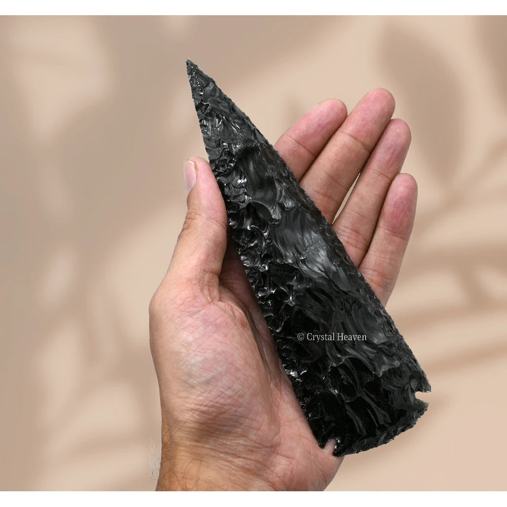 Black Obsidian Arrowhead - 6" to 7"