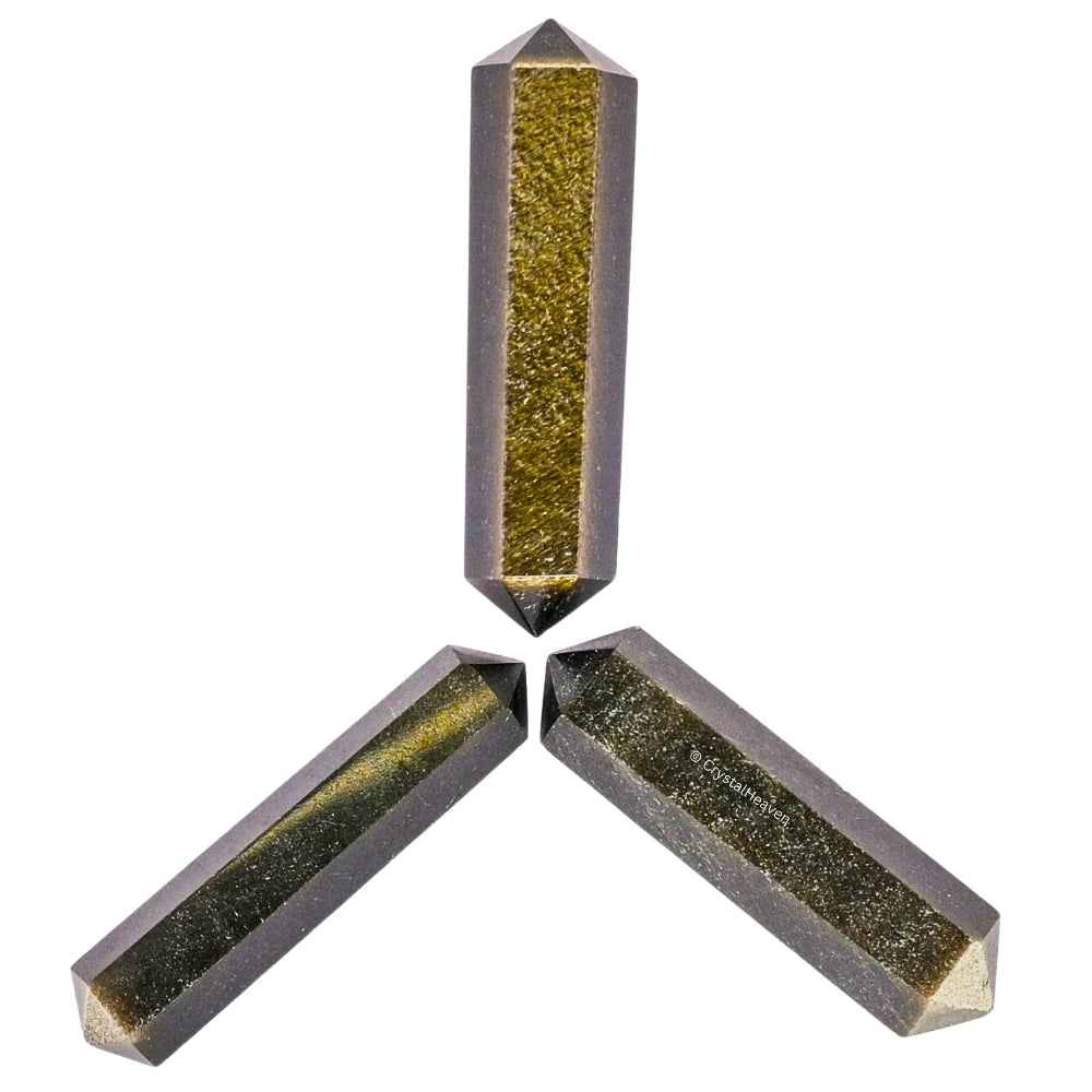 Gold Sheen Obsidian Pencil Points (Double Terminated) (Set of 50)