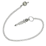 Metal Brass Pendulum - Silver Double ISIS 4 Ring with Plate (MP96)