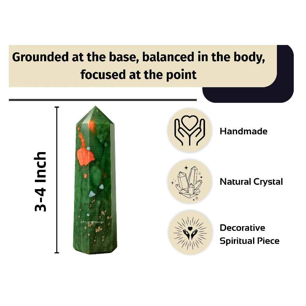 African Bloodstone Crystal Tower (3" to 4" inch)