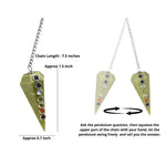 Serpentine Pendulum with Chakra Beads