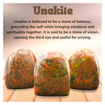 Unakite Standing Palm Stone (Regular)