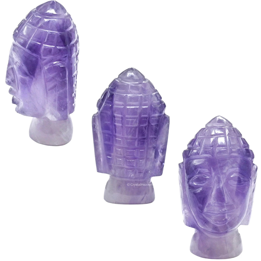 Amethyst Buddha Head