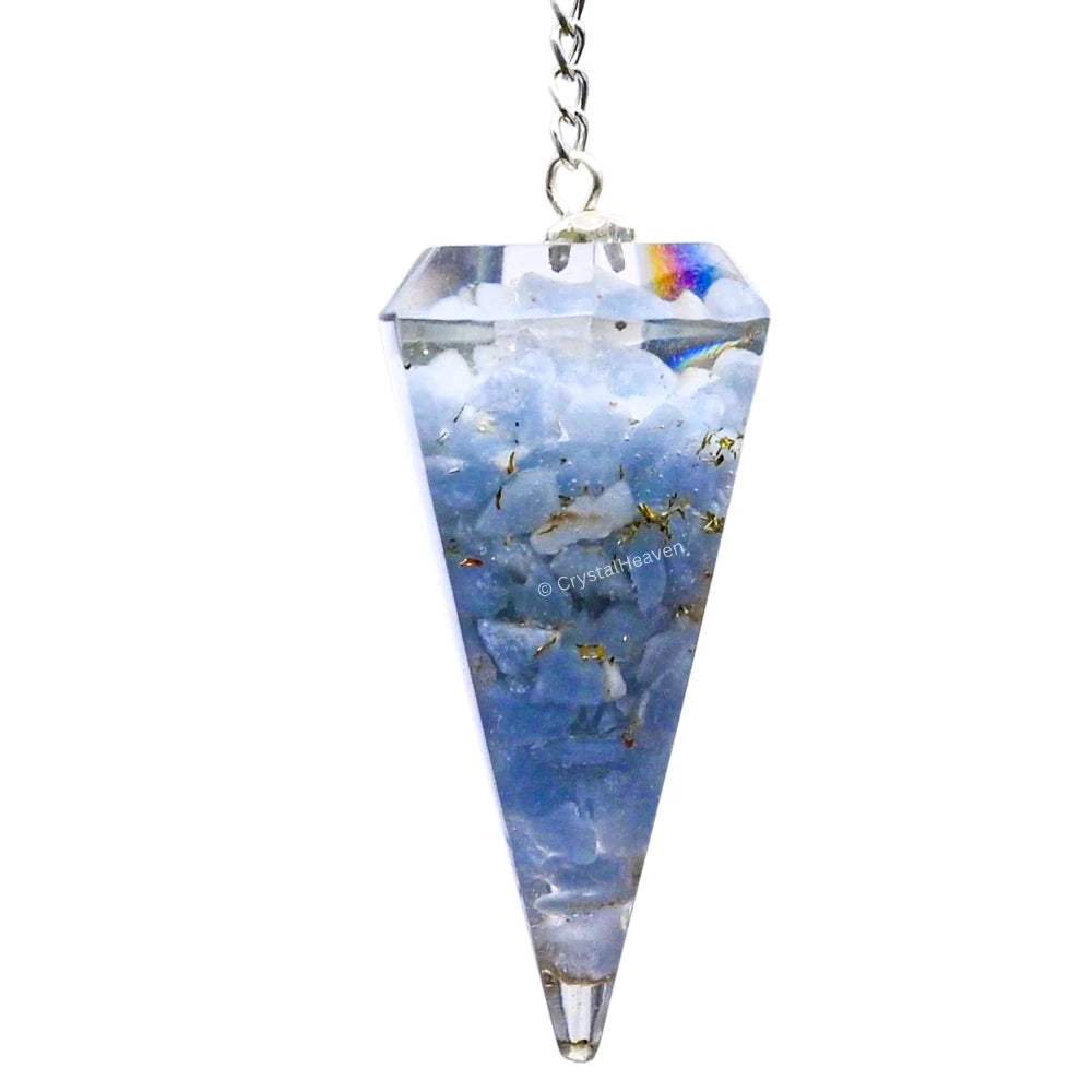 Angelite Crystal Orgone Pendulum