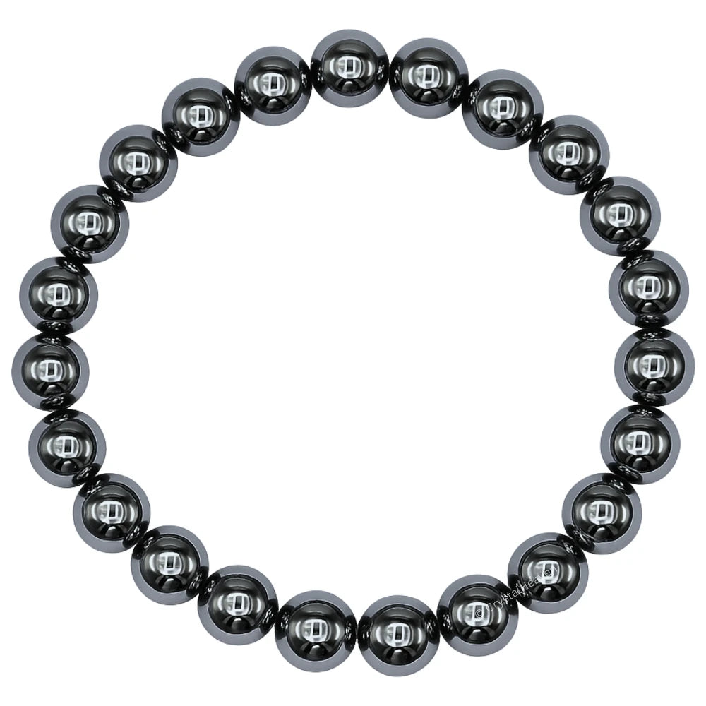 Silver Hematite Bracelet (Elastic)