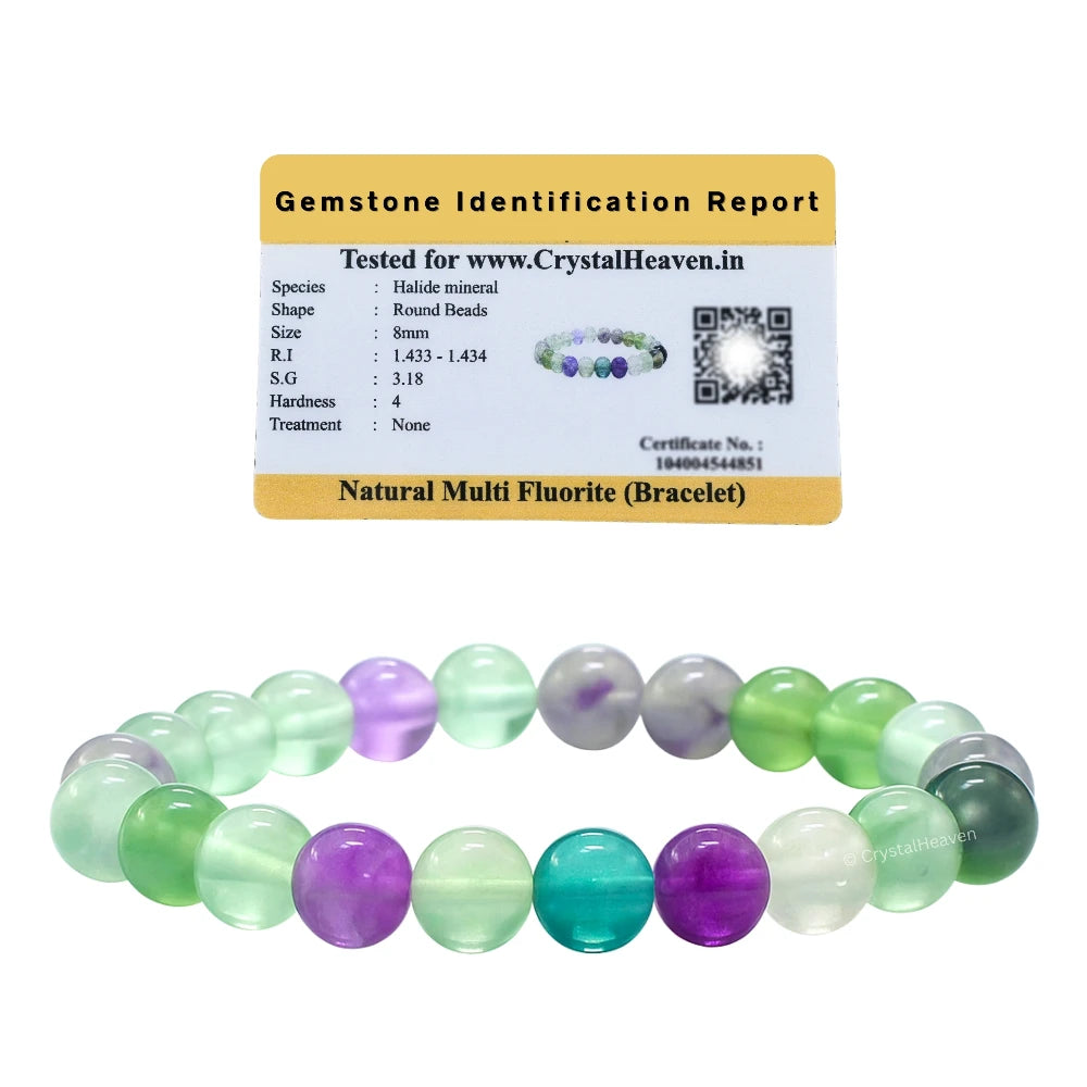 Multi Fluorite Bracelet (Elastic)