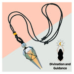 Opalite Pendulum Pendant Necklace (Macrame)