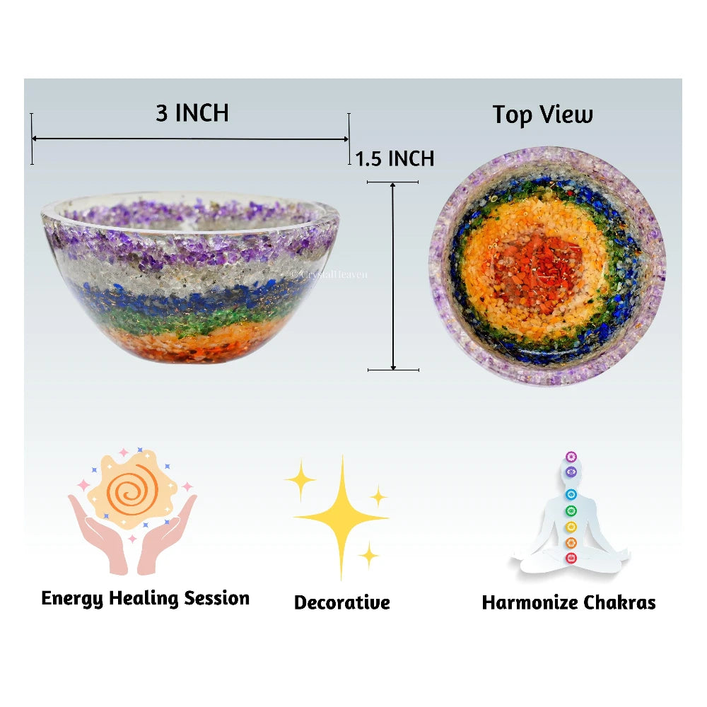 7 Chakra Orgone Bowl (3 Inch)