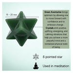Dark Green Aventurine Crystal Merkaba (15-20 mm)