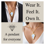 Opalite Arrow Head Pendant - Gold Plated