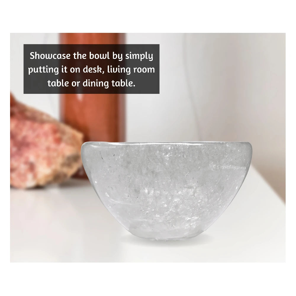 Clear Quartz Crystal Bowl - 2 Inch