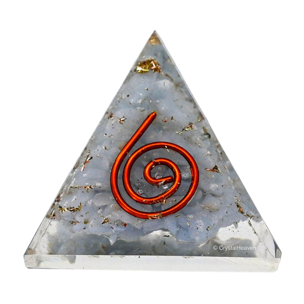 Angelite Orgone Pyramid - 30mm