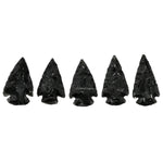 Black Obsidian Arrowhead - 1" to 1.5" (5 Pieces)