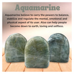 Aquamarine Standing Palm Stone (Regular)