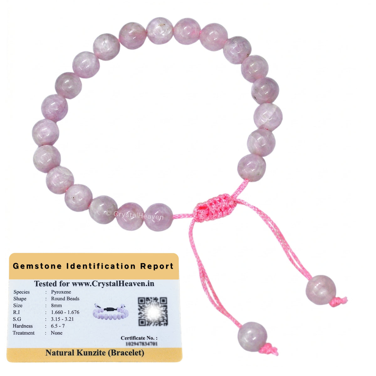 Kunzite Bracelet (Adjustable)