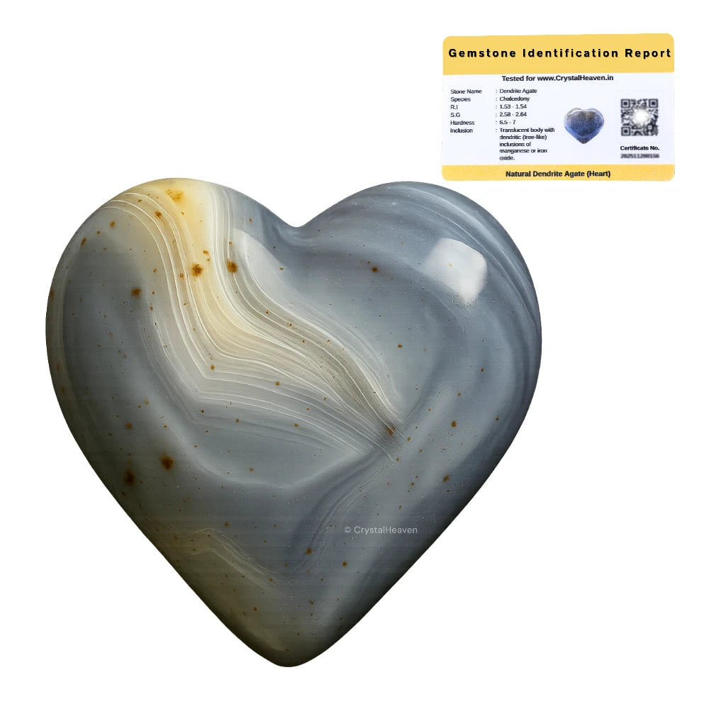 Dendrite Agate Heart