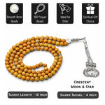Yellow Jasper Crystal Tasbih (Silver)