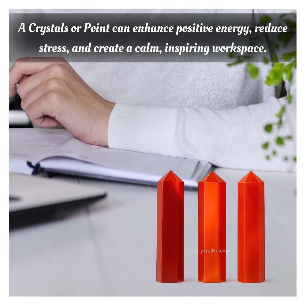 Red Onyx Pencil Points (Set of 3)