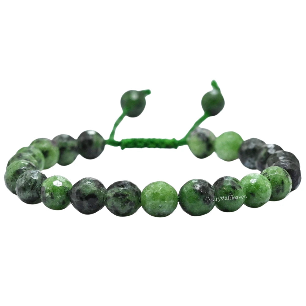 Ruby Zoisite Bracelet (Faceted-Adjustable)