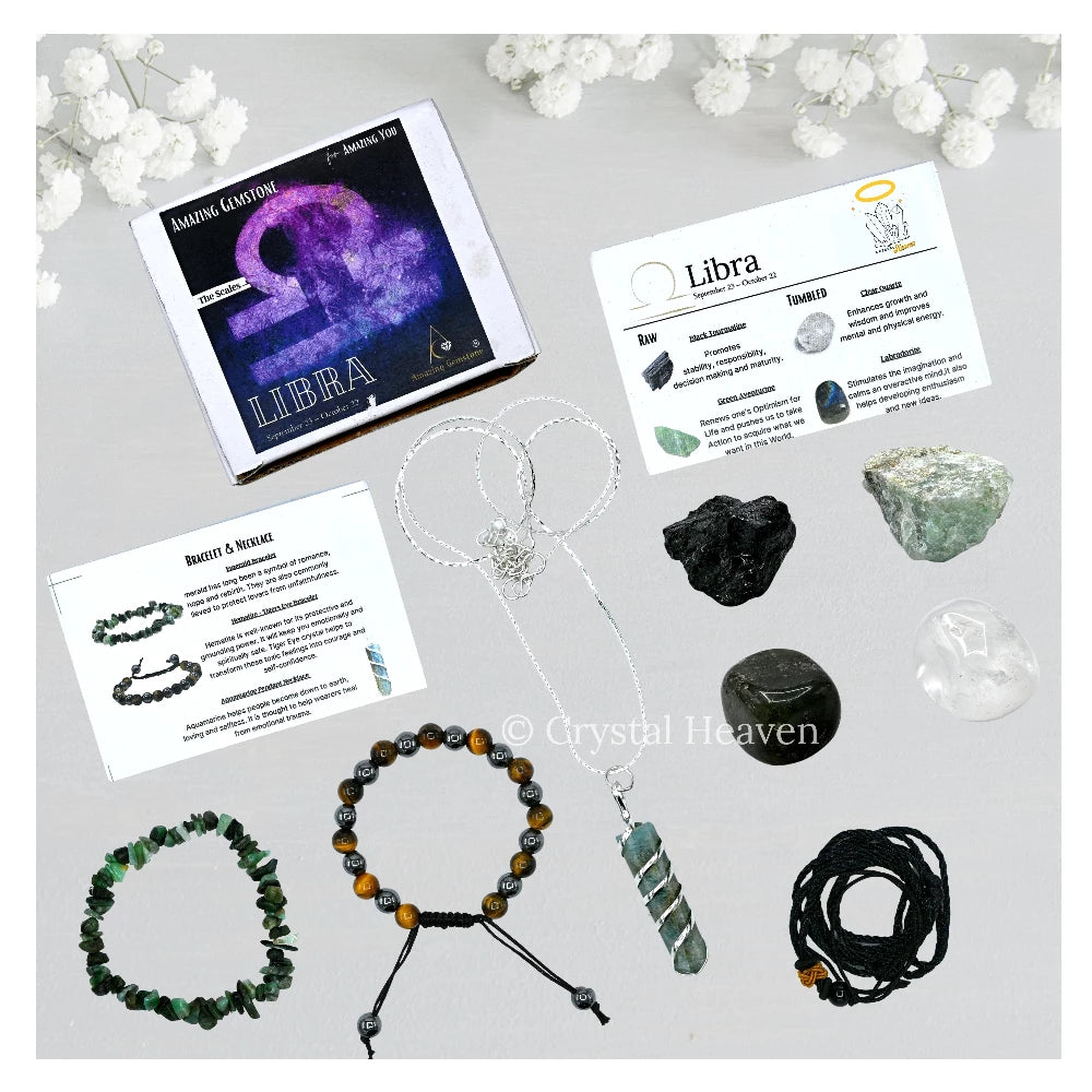 Libra Healing Crystals and Stones Premium Set
