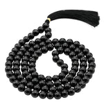 Black Tourmaline Japa Mala (Without Knot)