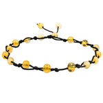 Citrine Anklet (Hand Knotted)
