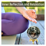 Black Tourmaline Selenite Crystal Orgonite Ball (2.5 Inch)