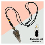 Smoky Quartz Pendulum Pendant Necklace (Macrame)
