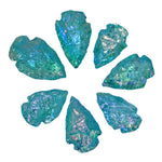 Aqua Aura Quartz Arrowhead - 1" to 1.5" (5 Pieces)