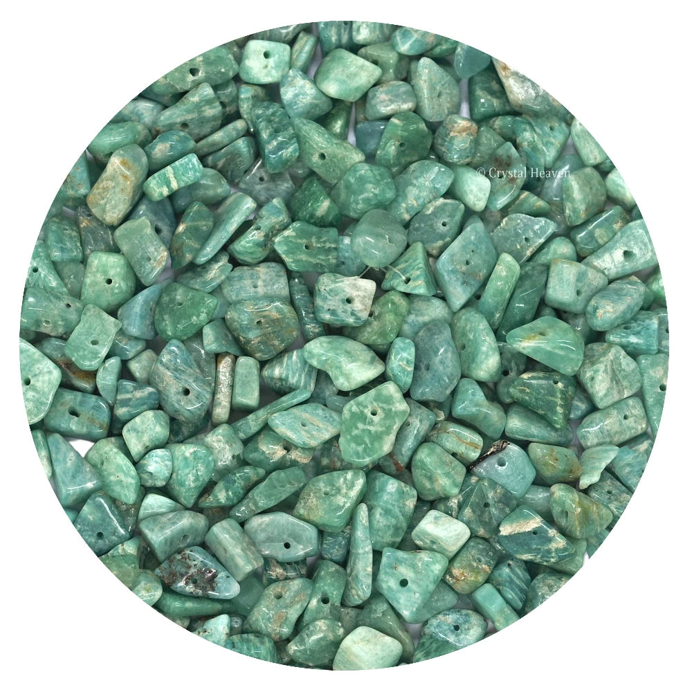 Amazonite Chips - Pre Drilled