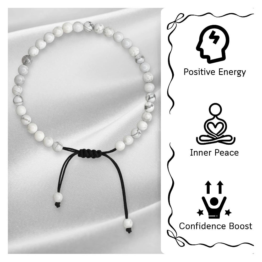 Howlite Anklet (Without Knot)