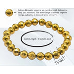 Golden Hematite Bracelet (Faceted-Stretchable)