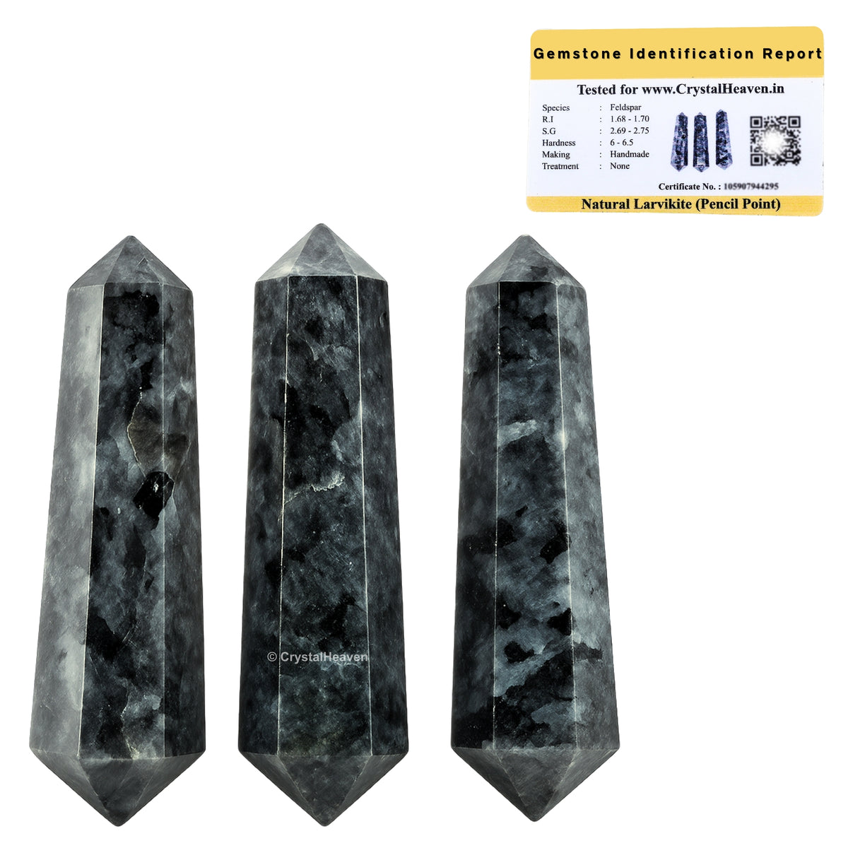 Larvikite Pencil Points (Double Terminated) (Set of 50)