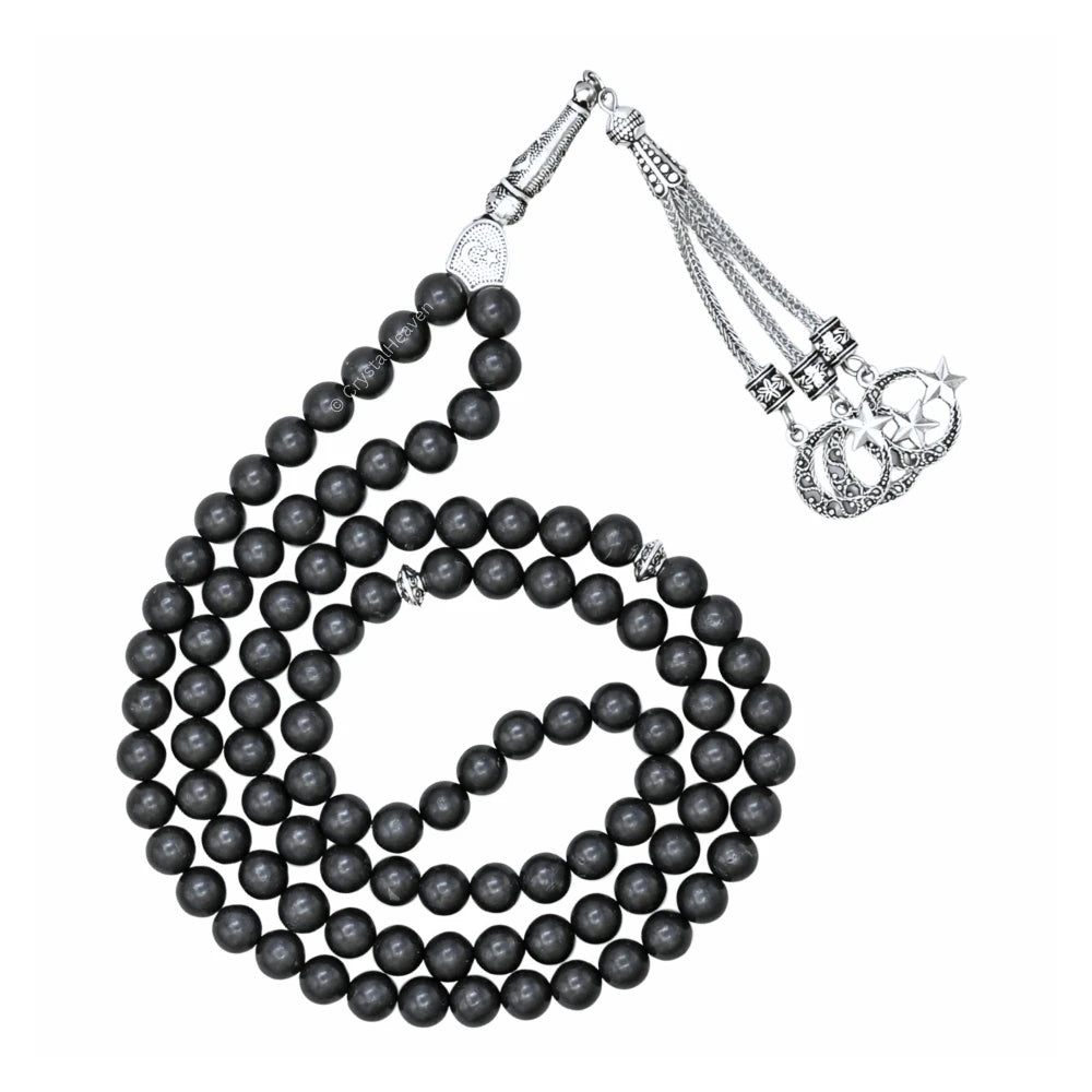 Shungite Crystal Tasbih (Silver)