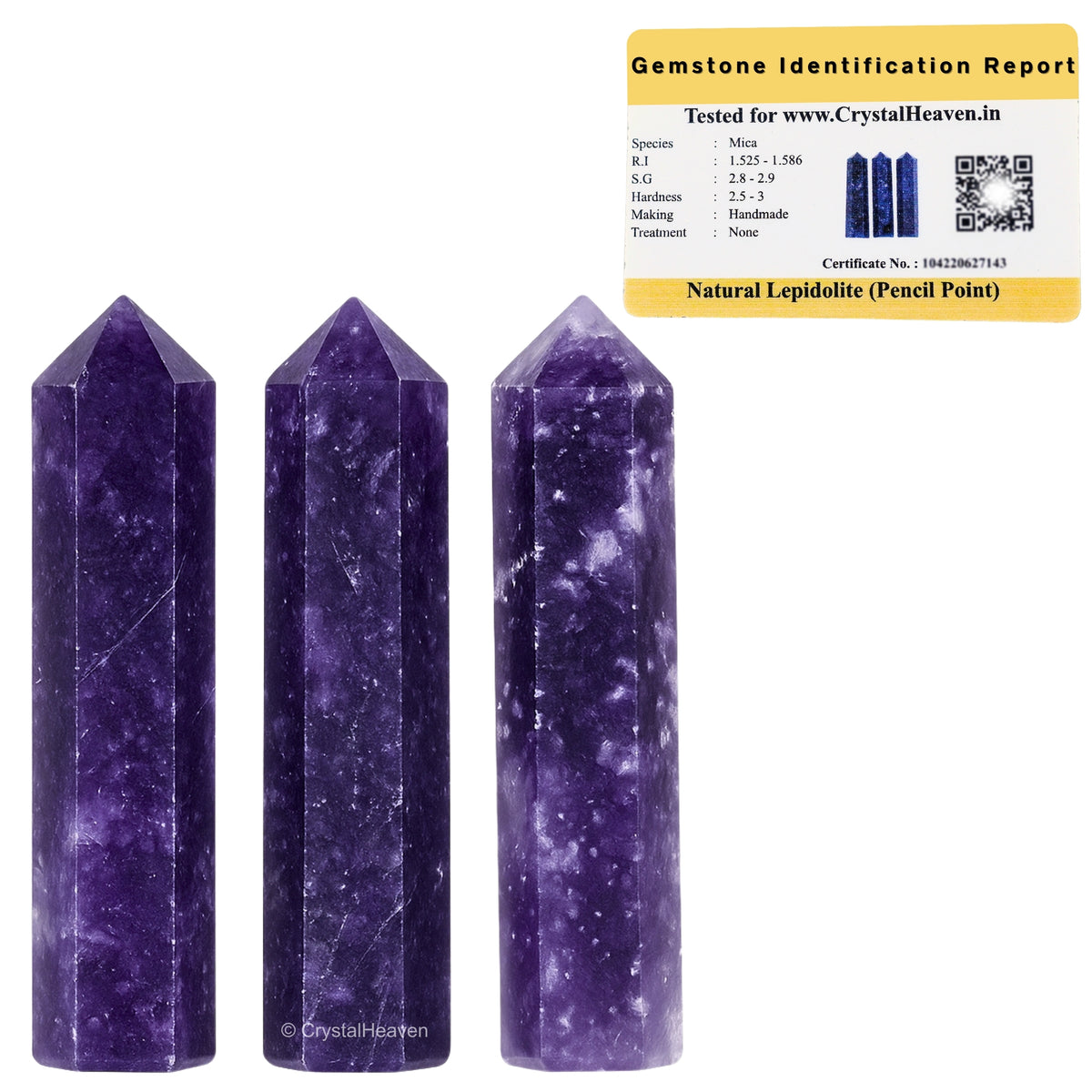 Lepidolite Pencil Points (Set of 3)