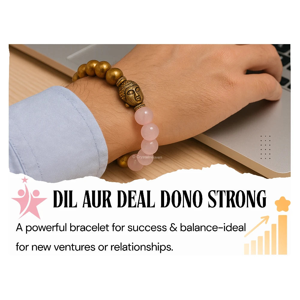 Love and Money Bracelet with Buddha Charm (Gold)