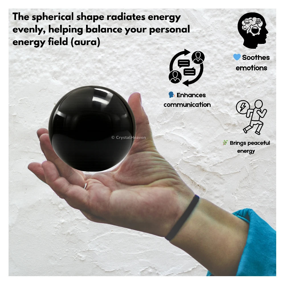 Black Agate Sphere (2 Inch)